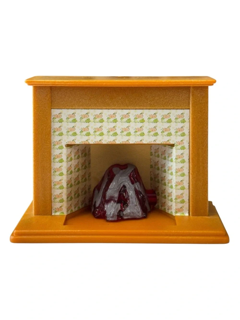 Vintage Epoch Dollhouse Fireplace Furniture Battery Operated Doll House 